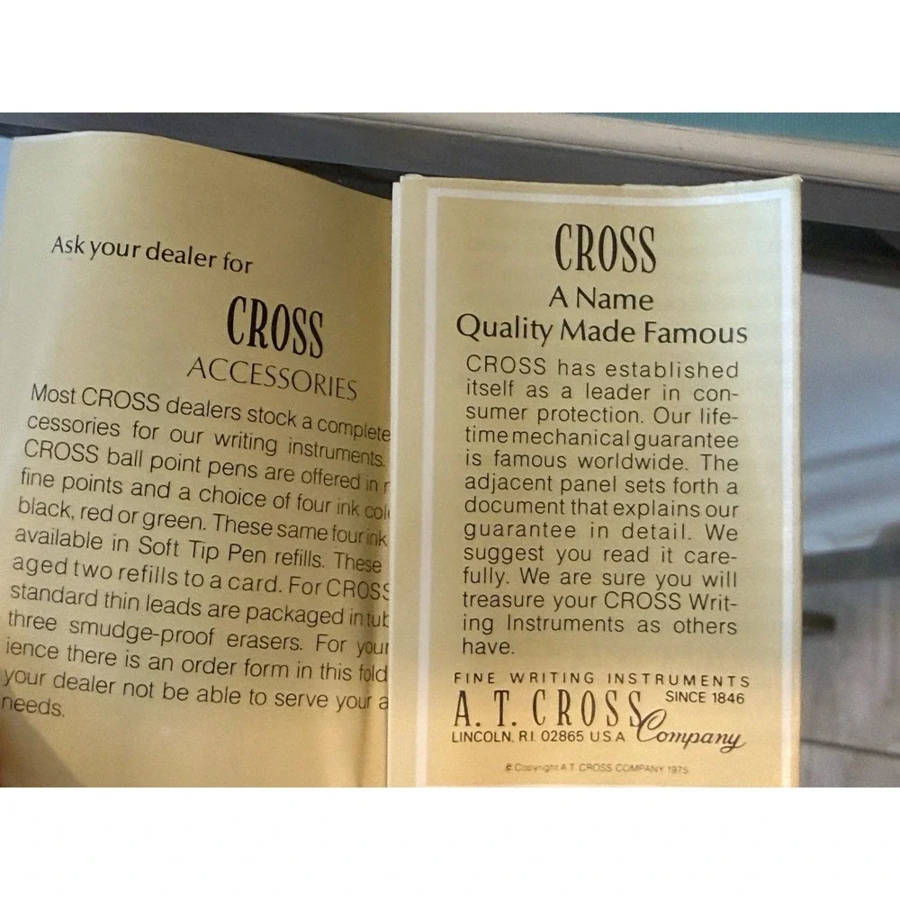 Vintage Cross Century Chrome Pen & Pencil Set w/ Box Since 1846 Set #3501 Chrome